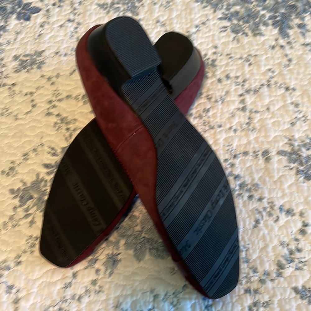 New Mark Lemp Classics By Walking Cradles dress shoes Wine Suede Size 7 1/2A - Picture 4 of 6